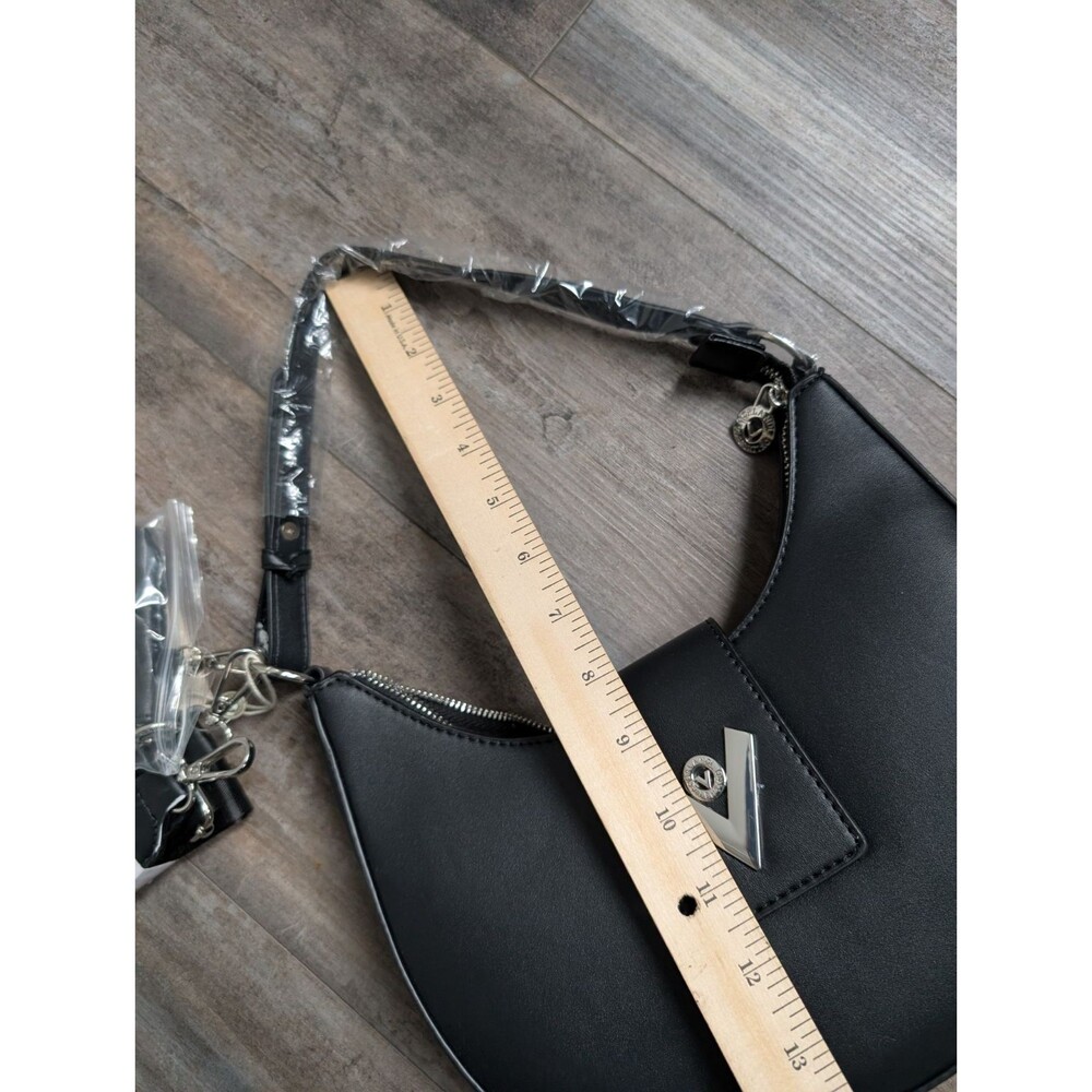 Valentino Orlandi BLACK Crescent Shoulder Bag & Coin Pouch NWT MSRP $240 - Picture 6 of 7